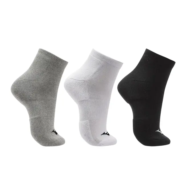 Kit Meia Cano Curto Mizuno Prime tam. 39-44 - Pacote com 3 pares