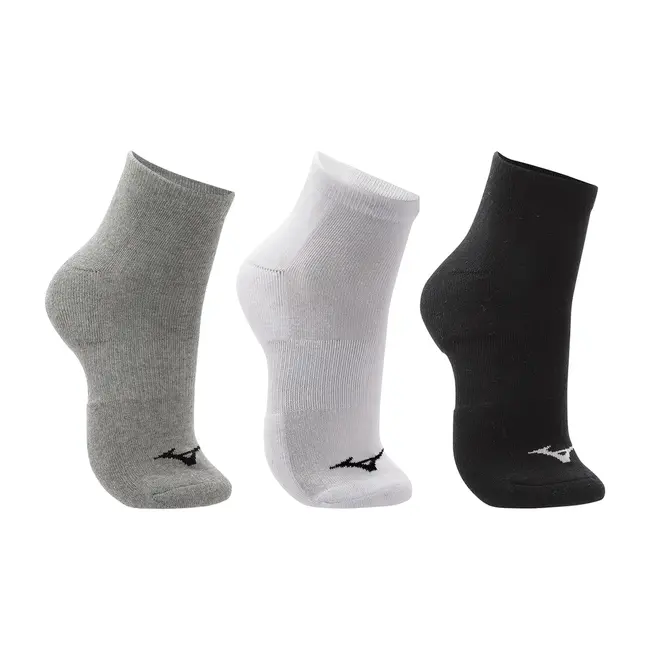 Kit Meia Cano Curto Mizuno Prime tam. 39-44 - Pacote com 3 pares