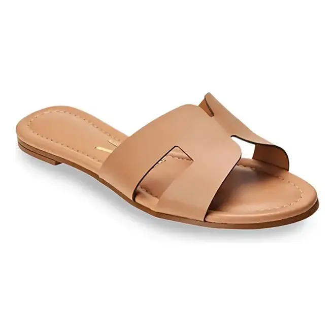 Tamanco Rasteira Vizzano Areia Feminino