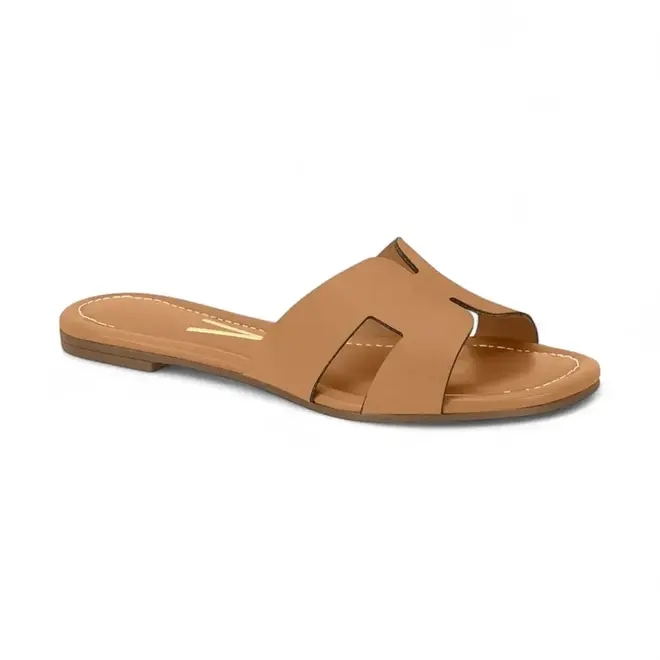 Tamanco Rasteira Vizzano Areia Feminino