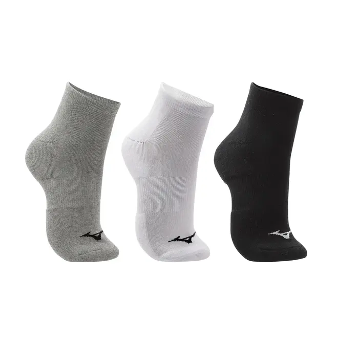 Kit Meia Cano Curto Mizuno Prime tam. 33-38 - Pacote com 3 pares