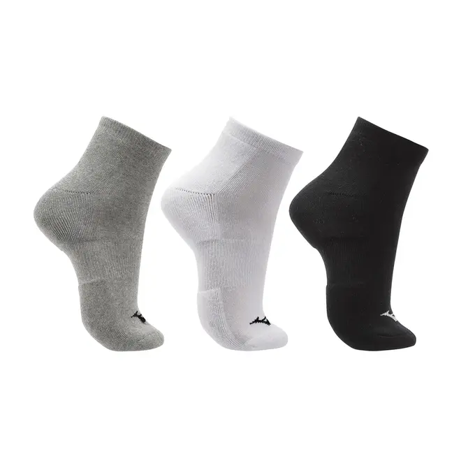 Kit Meia Cano Curto Mizuno Prime tam. 33-38 - Pacote com 3 pares