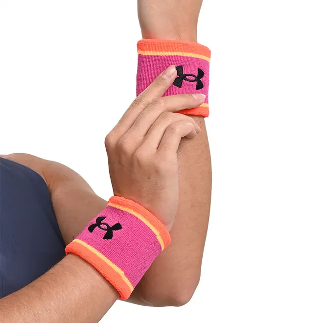 Kit 1 Munhequeira Under Armour Perfomance Terry e 1 Viseira Feminina Under Armour Blitzing