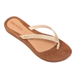 Chinelo Dedo Terra e Água Creme Feminino