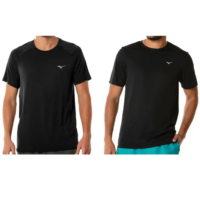 Kit 1 camiseta Mizuno Spark 2 M e 1 camiseta de corrida Pro UV