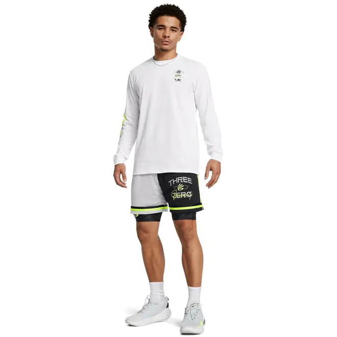 Camiseta de Basquete Manga Longa Masculina Under Armour Curry Verbiage