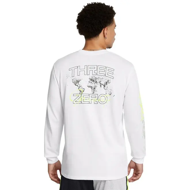 Camiseta de Basquete Manga Longa Masculina Under Armour Curry Verbiage