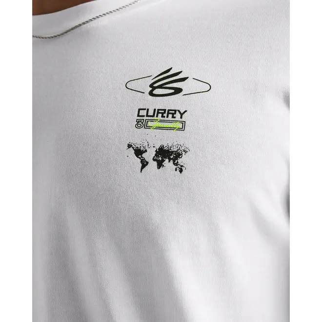 Camiseta de Basquete Manga Longa Masculina Under Armour Curry Verbiage