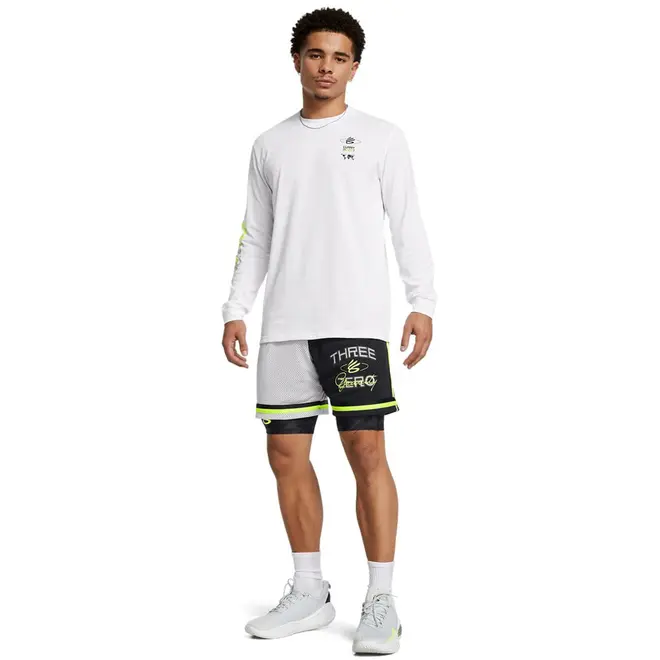 Camiseta de Basquete Manga Longa Masculina Under Armour Curry Verbiage