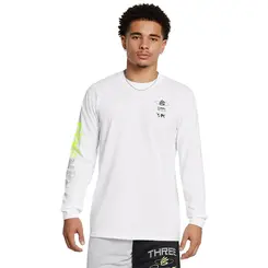 Camiseta de Basquete Manga Longa Masculina Under Armour Curry Verbiage