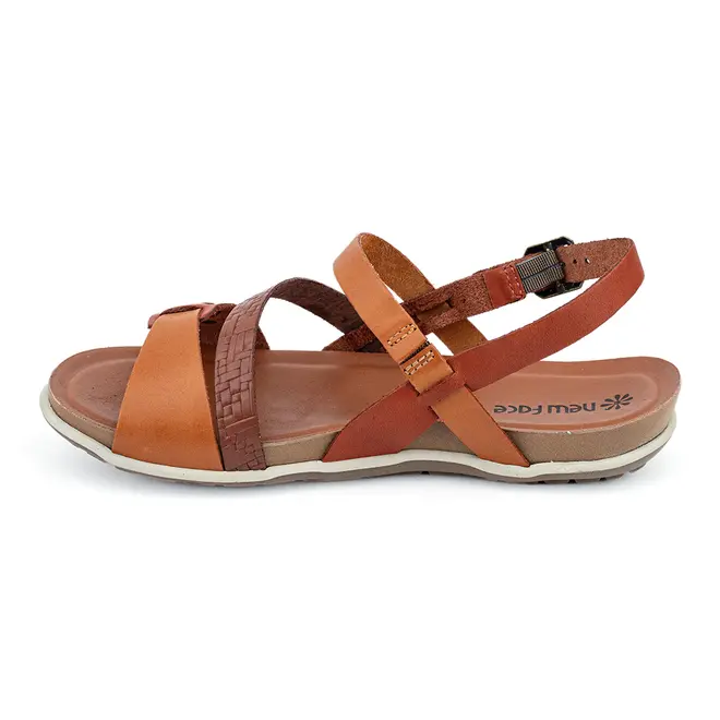 Rasteira Flatform New Face Damasco e Mel Feminina