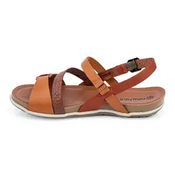 Rasteira Flatform New Face Damasco e Mel Feminina