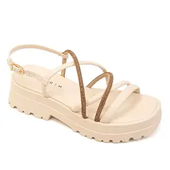 Rasteira Flatform Ramarim Coconut Feminina