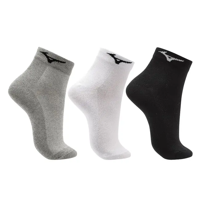 Kit Meia Cano Curto Mizuno Basic tam. 33-38 - Pacote com 3 pares