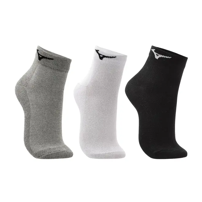 Kit Meia Cano Curto Mizuno Basic tam. 33-38 - Pacote com 3 pares