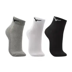 Kit Meia Cano Curto Mizuno Basic tam. 33-38 - Pacote com 3 pares