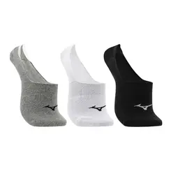 Kit Meia Cano Invisível Mizuno Basic tam. 33-38 - Pacote com 3 pares