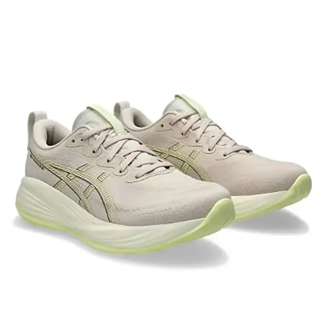 Tênis de Treino Asics Gel Cumulus Bege e Amarelo Feminino