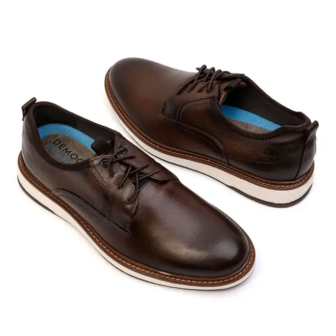 Sapato Casual Democrata Marrom Masculino