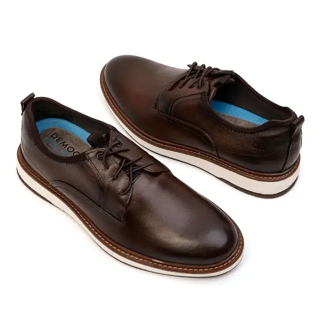 Sapato Casual Democrata Marrom Masculino
