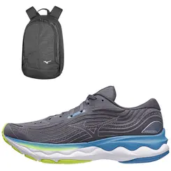 Kit 1 Tênis de Corrida Masculino Mizuno Wave Skyrise 4 e 1 Mochila Fun New