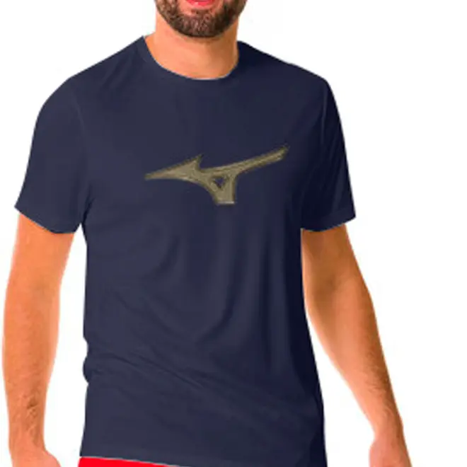 Camiseta de Corrida Masculina Mizuno Run Spark Big Logo