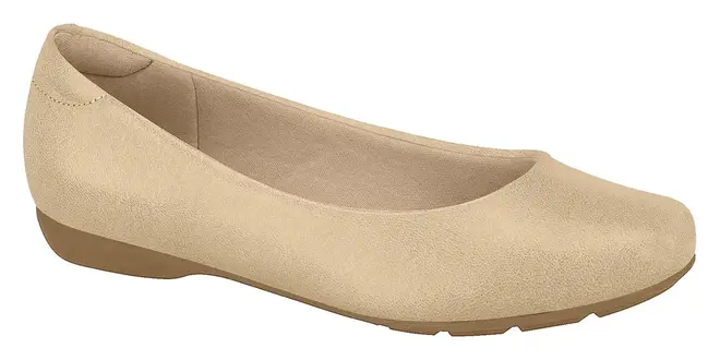 Sapatilha Casual Bico Redondo Modare Bege Feminina