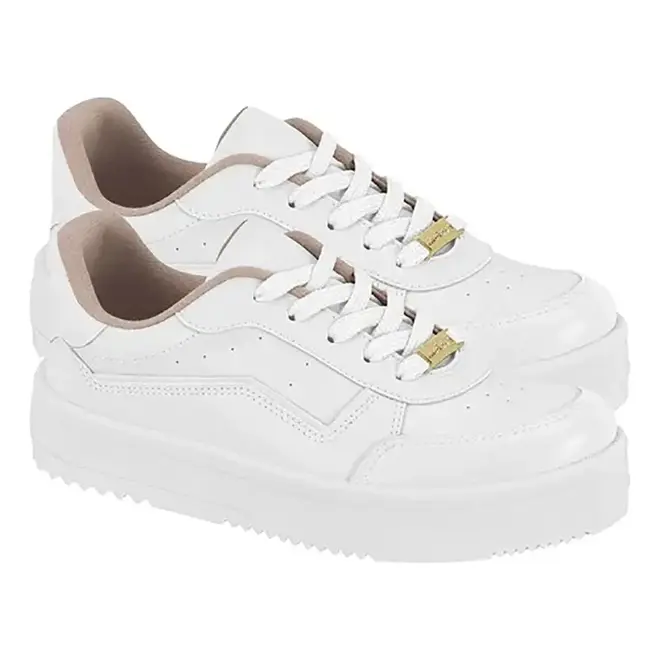 Tênis Casual Sola Caixa Moleca Branco Feminino