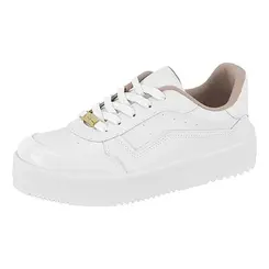 Tênis Casual Sola Caixa Moleca Branco Feminino