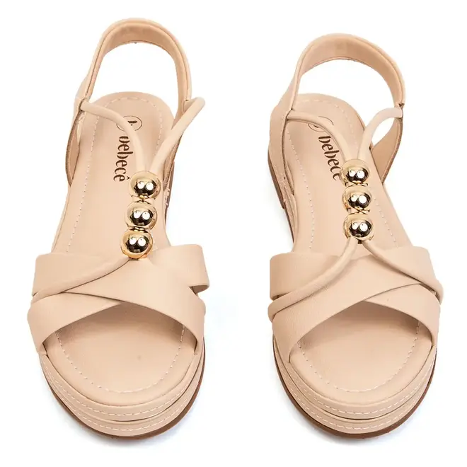 Rasteira Flatform Bebecê Aveia Feminina