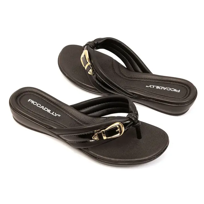Tamanco Anabela Piccadilly Preto Feminino