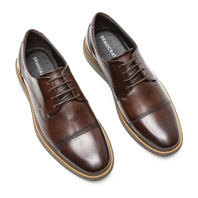 Sapato Casual Democrata Bay Tabaco Masculino