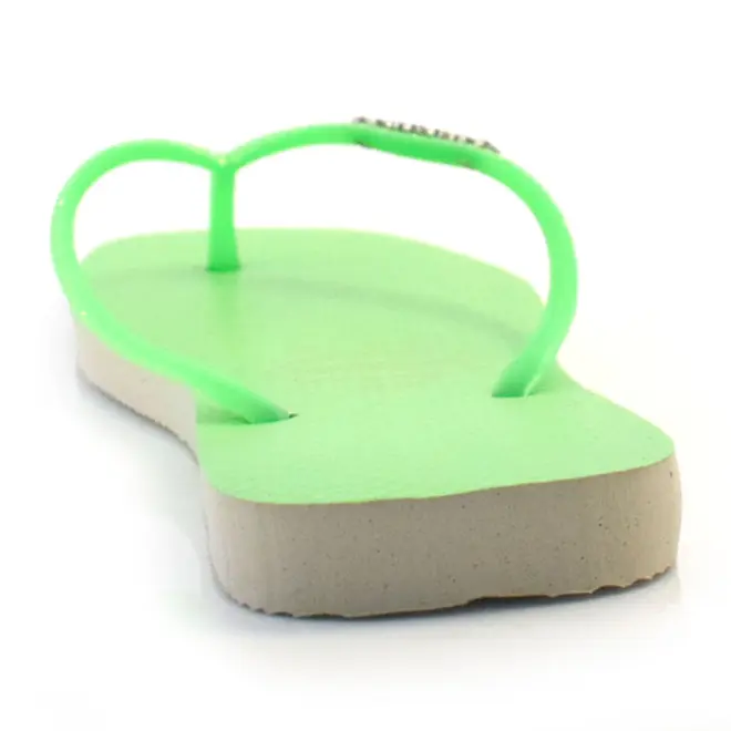 Chinelo Feminino Havaianas Slim Square Glitter Verde 4148927
