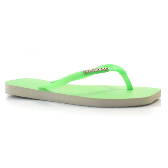 Chinelo Feminino Havaianas Slim Square Glitter Verde 4148927