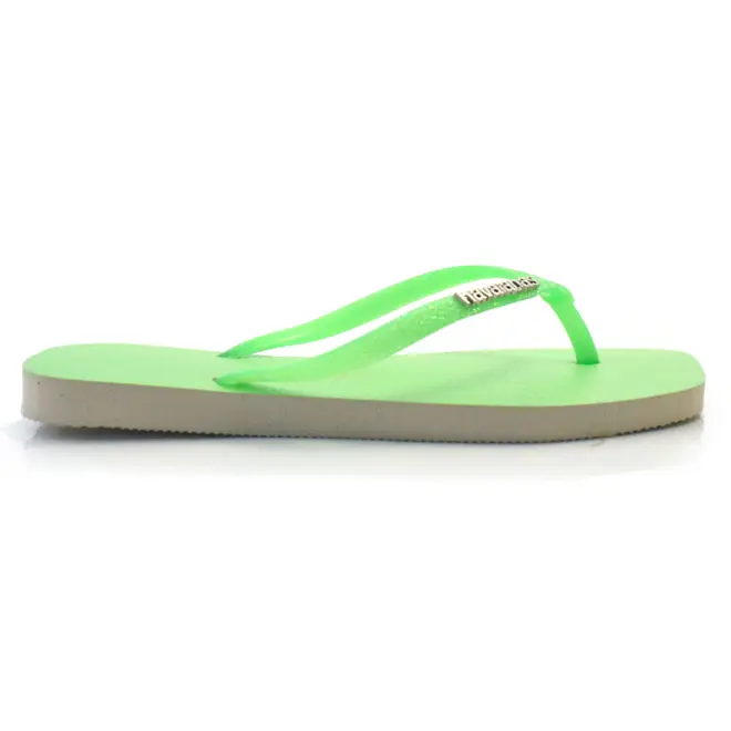 Chinelo Feminino Havaianas Slim Square Glitter Verde 4148927