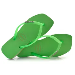 Chinelo Feminino Havaianas Slim Square Glitter Verde 4148927