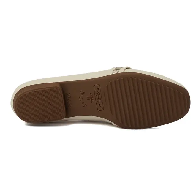 Sapato Mocassim Piccadilly Off White Feminino