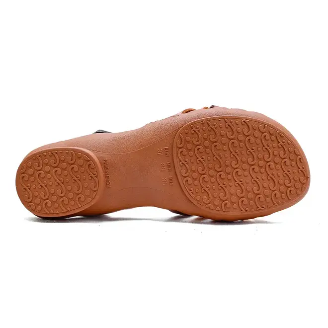 Sandália Rasteira New Face Coral New e Rose Gold Feminina
