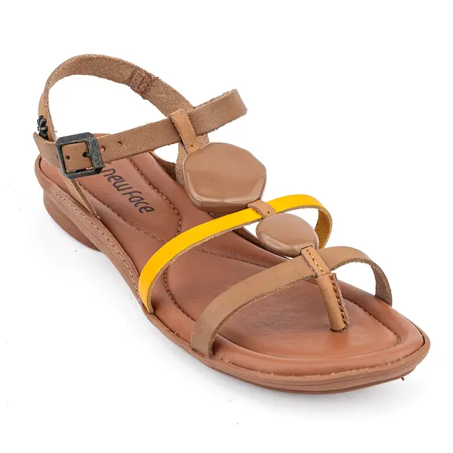 Rasteira Flatform New Face Ambar e Nuts Feminina
