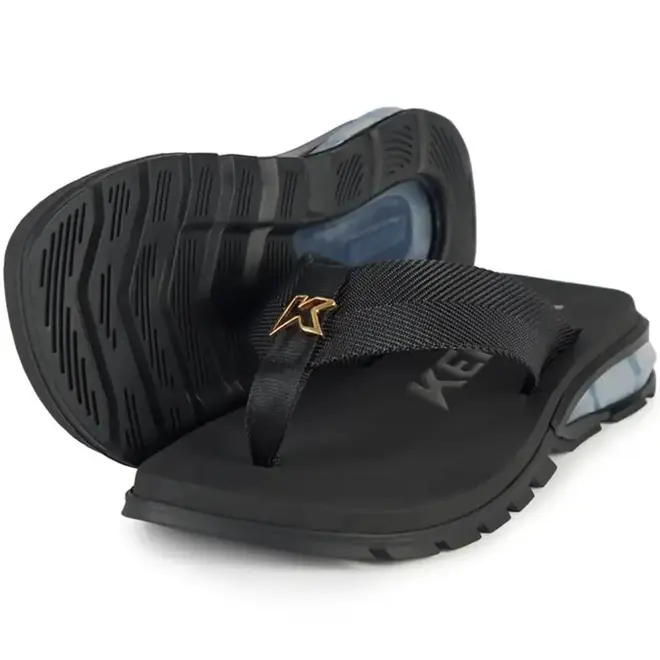 Chinelo Dedo Kenner Orak Preto e Cristal Masculino