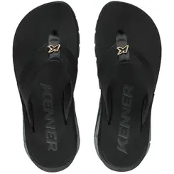 Chinelo Dedo Kenner Orak Preto e Cristal Masculino