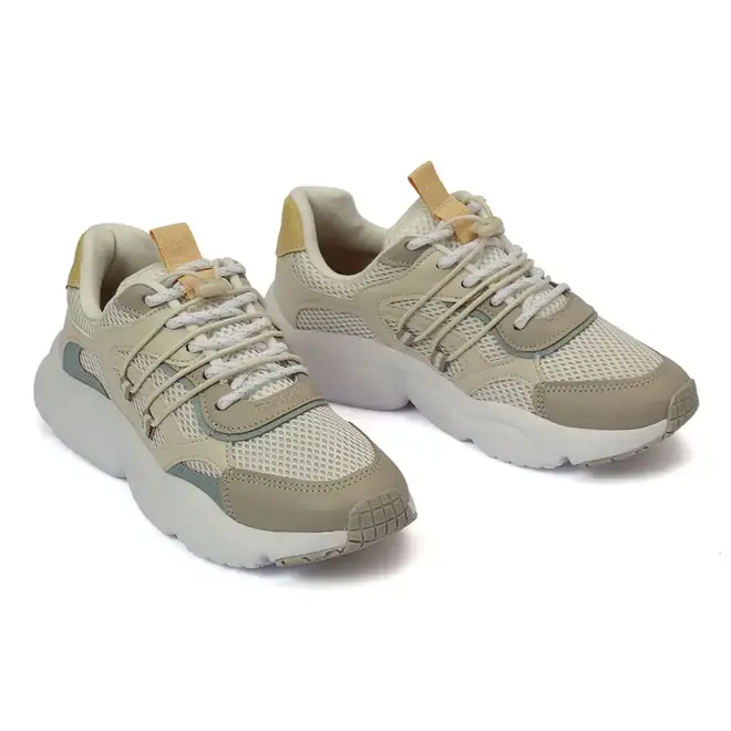Tênis Casual Sola Caixa Vizzano Branco e Cinza Feminino