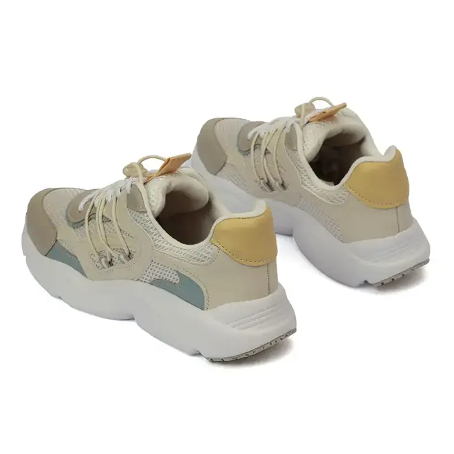 Tênis Casual Sola Caixa Vizzano Branco e Cinza Feminino
