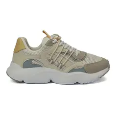 Tênis Casual Sola Caixa Vizzano Branco e Cinza Feminino