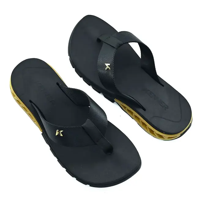Chinelo Kenner Rakka Dourado e Preto Masculino