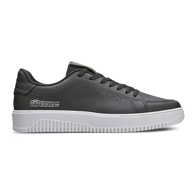 Tênis Casual Olympikus Eros Preto e Branco Masculino
