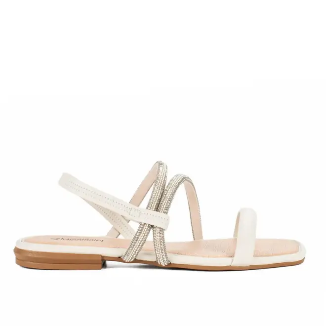 Sandália Flats Mississipi Gelo e Cristal Feminina