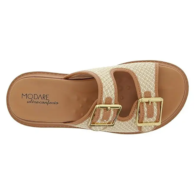 Papete Rasteira Modare Camel Feminina