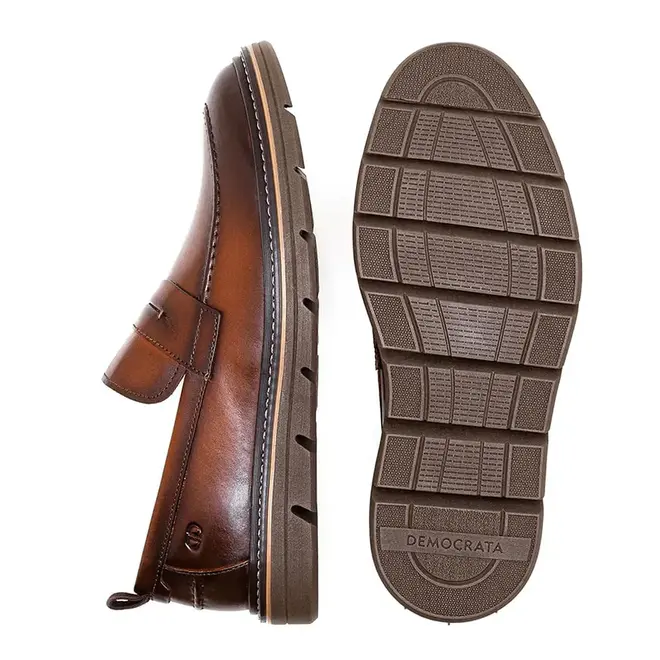 Sapato Casual Democrata Jeff Marrom Masculino