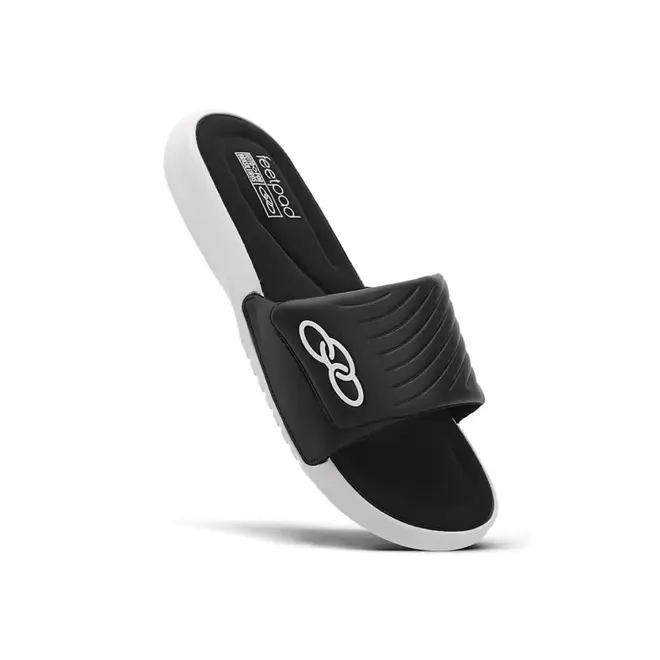 Chinelo Slide Olympikus Preto e Branco Masculino